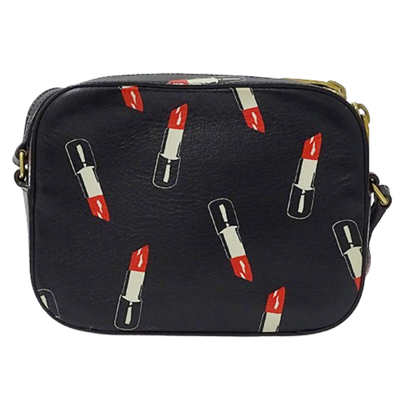 Saint Laurent Mini Lipstick Bag Leather Black Compact Shoulder Logo - Picture 1 of 16